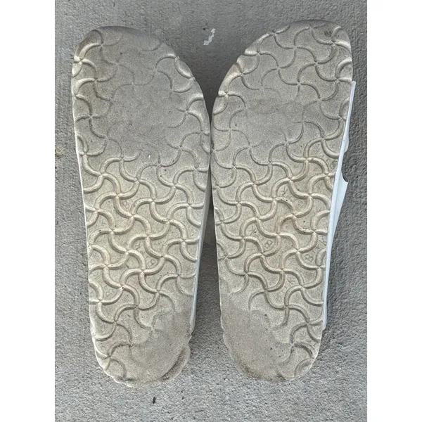 Birkenstock Arizona Unisex White Birko-Flor Sandals EU 39⁠ Cork Slide Buckle⁠ - Image 8