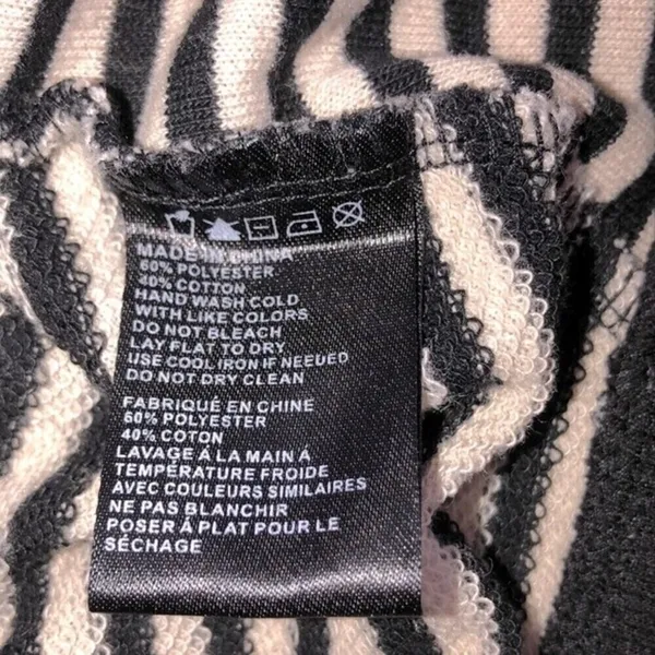 Paper crane large black striped hoodie sweatshirt - Image 7