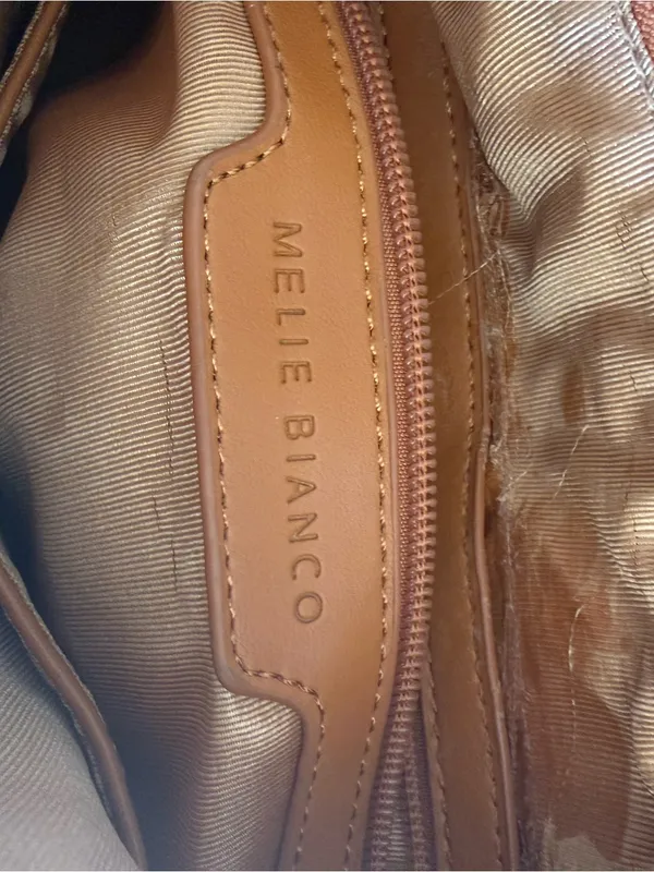 Melie Bianco Brigitte Handle Bag Carmel Vegan Leather Quiet Luxury - Image 7