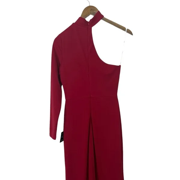Lulus Keep It Interesting Red Cutout One-Shoulder Maxi Dress size Small NWT - Image 7