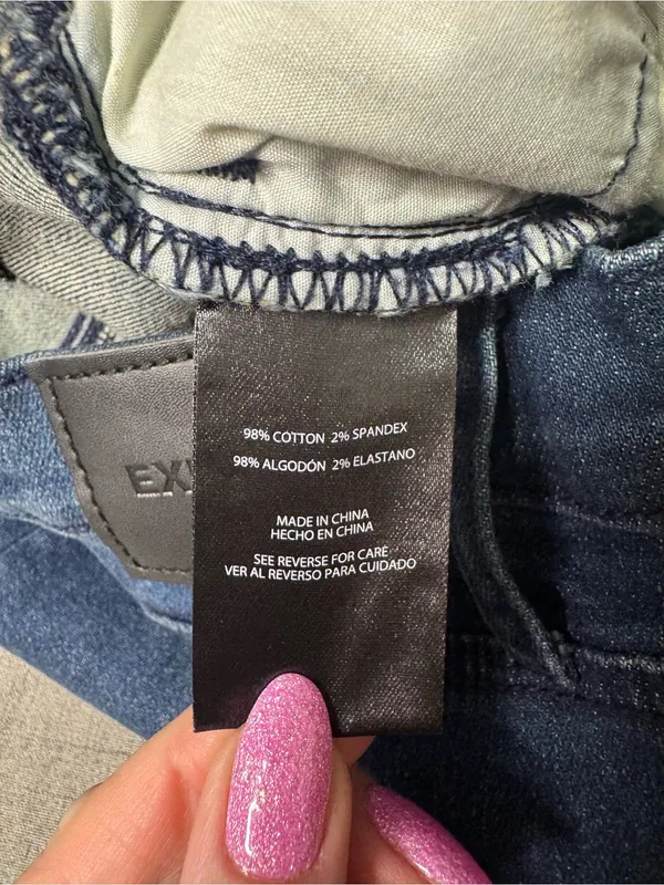Express Women's Dark Wash Slim Bootcut Jeans - Distressed- Size 6 - Image 15