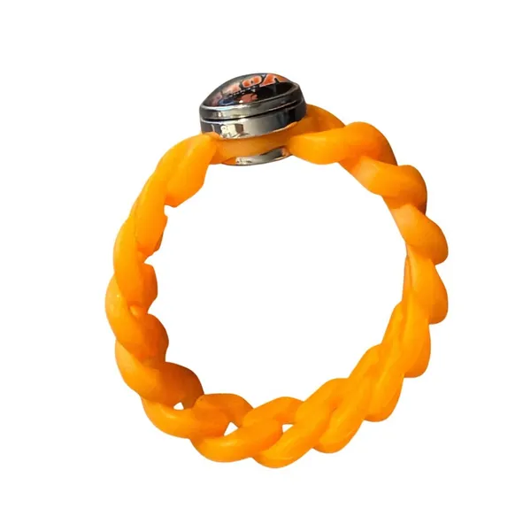 Tennessee Vols Orange Silicone Link Bracelet Logo Charm Glows Under Black Light - Image 4