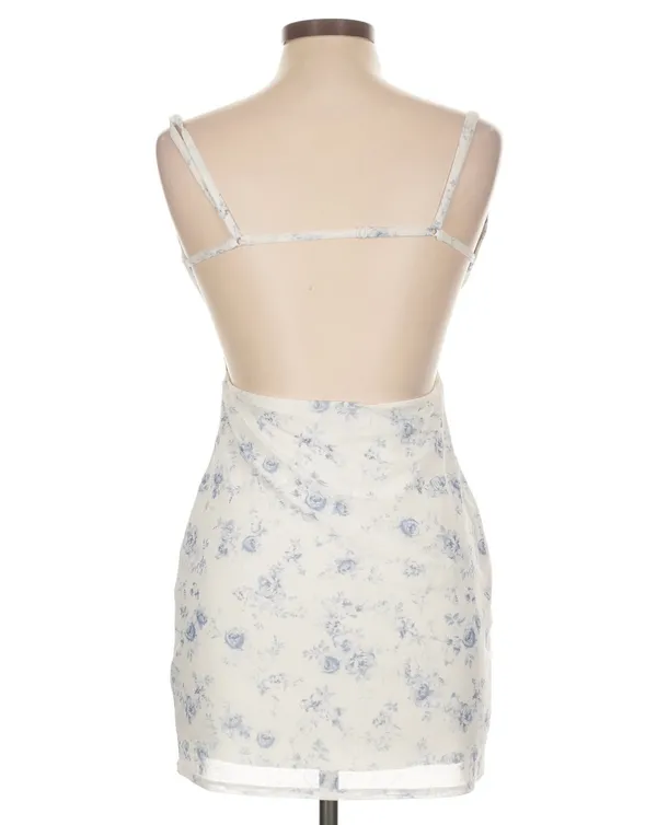 Garage White/Blue Floral Mini Dress - Image 2