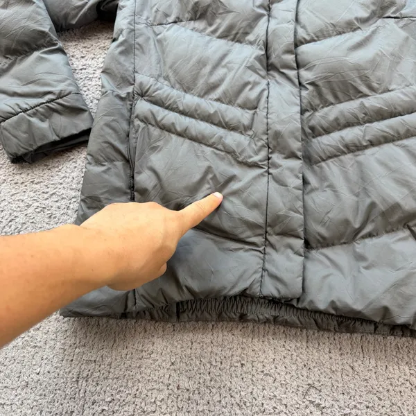 Columbia Womens Gray Quilted Hooded Puffer Jacket WL0880 Size S - Image 7
