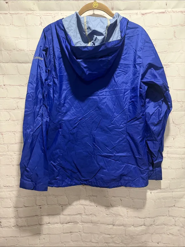 Columbia‎ Women's Royal Blue Hooded rain Jacket Woman's Size Small - Image 3