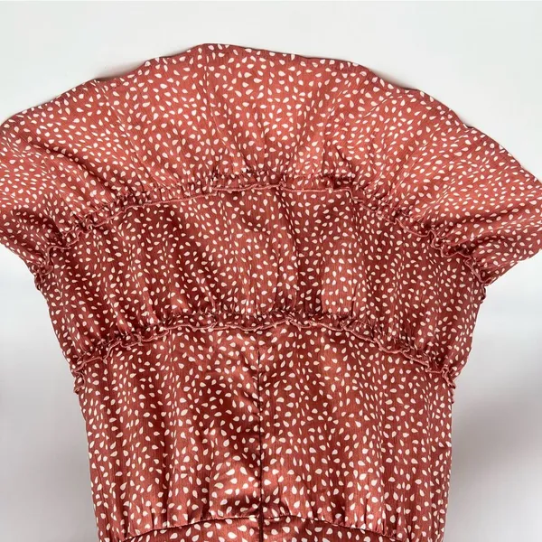 Pink and Orange Flutter Sleeve Smocked Mini Dress - Image 9