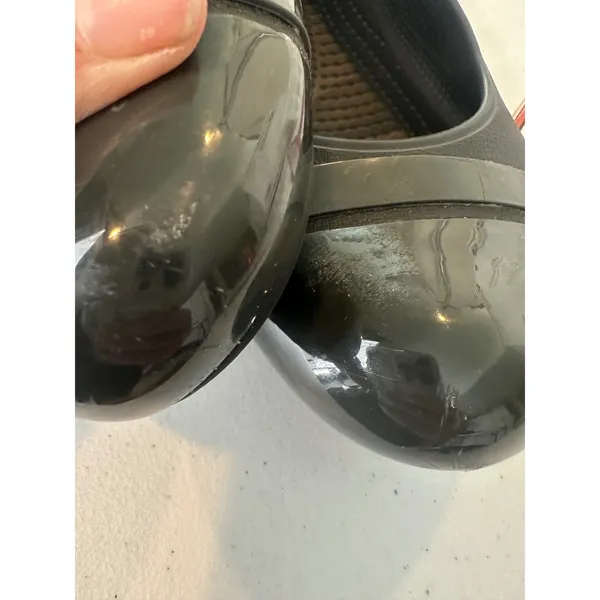 Crocs Size 10 Black‎ Gianna Alice Cap Toe Ballet Slip On Comfort Shoes Flats - Image 11