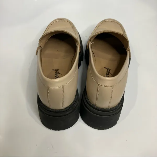 Free people Lyra lug sole loafers tan Leather black womens size 36.5 trendy Y2K‎ - Image 6