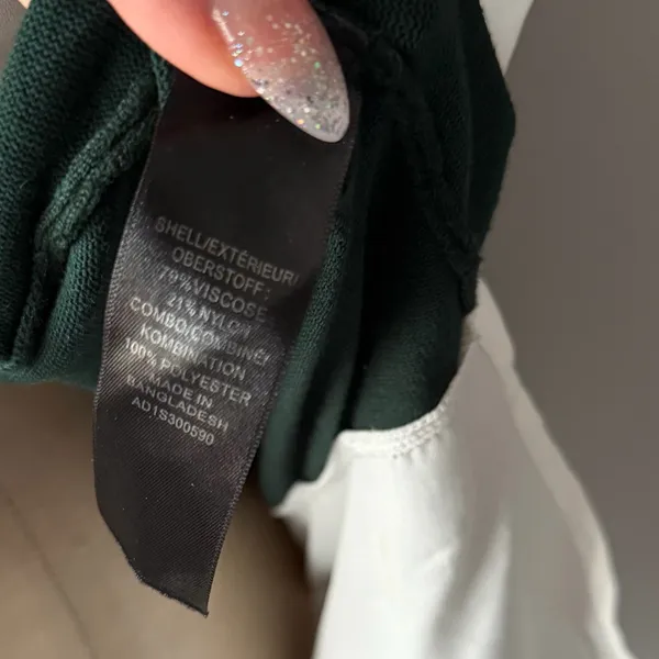 Adrianna Papell Layered Look Sweater Blouse Combo Green & White Size XL - Image 7