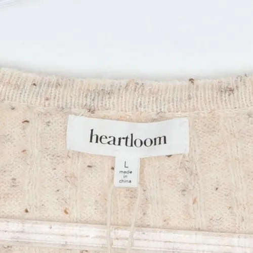 NWT Heartloom Womens Lilah Henley‎ Pullover Sweater in Oat Size L Minimalist - Image 5