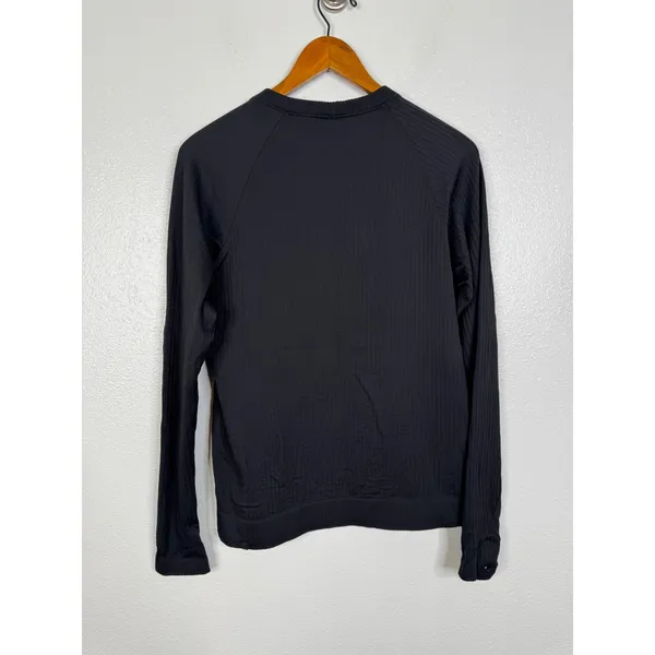 Lululemon Black Ribbed Long Sleeve Thumbhole‎ Crew Neck Activewear Top - Image 2