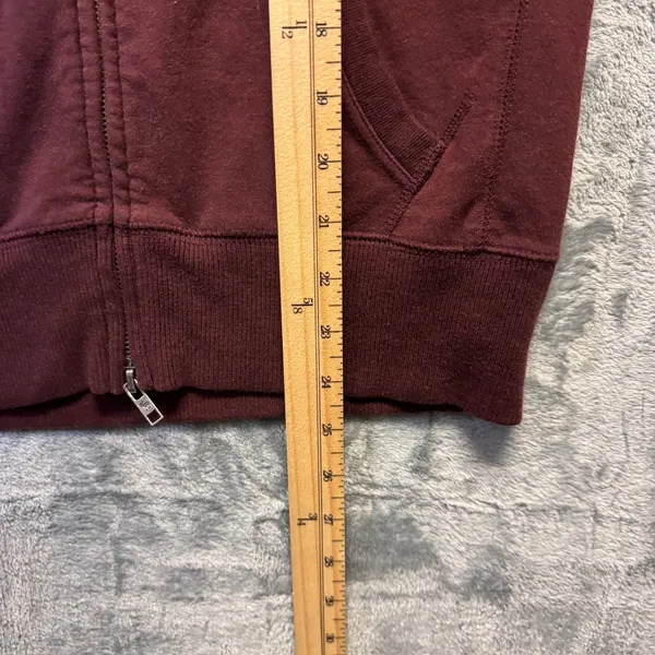 2149 | Abercrombie & Fitch Logo Elbow Patch Track Jacket Burgundy Womens L Y2K - Image 4
