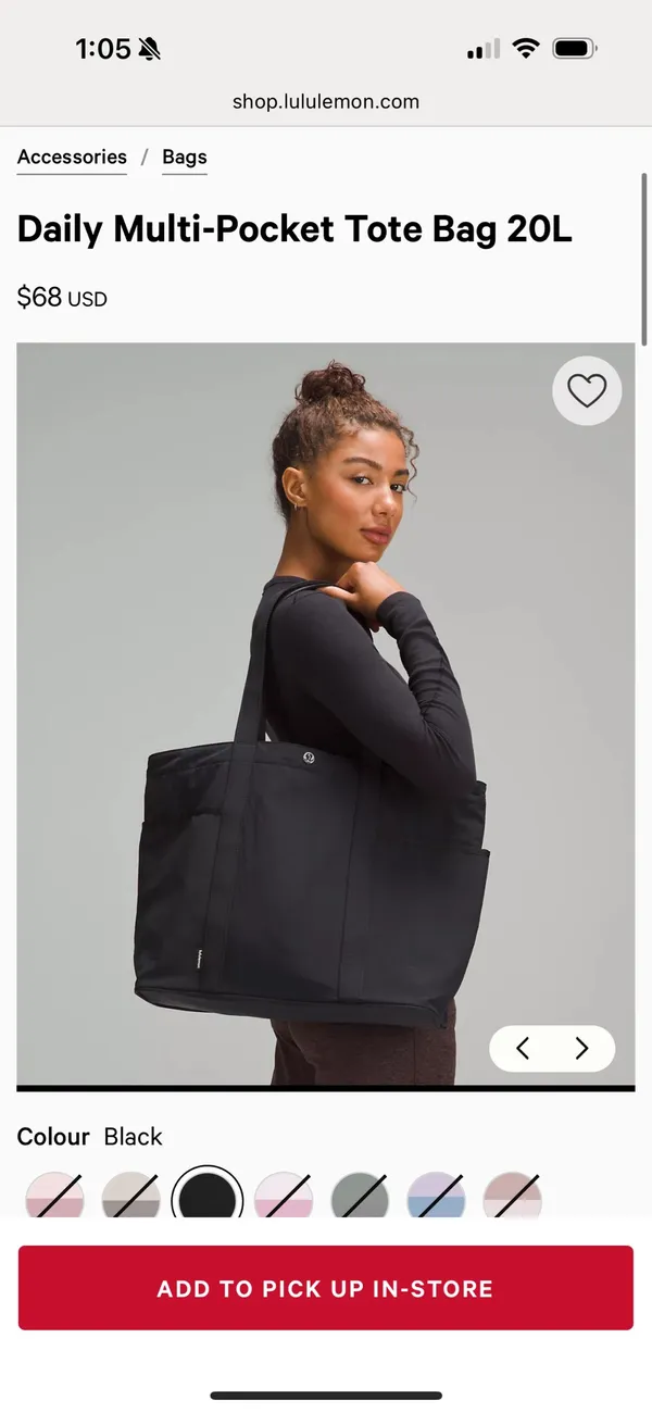 Lululemon Daily Multi-Pocket Tote 20L Bag - Image 3