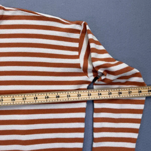 Passenger Striped Long Sleeve Knit Top Rust Orange‎ White Size M RHA-08-2024 - Image 3