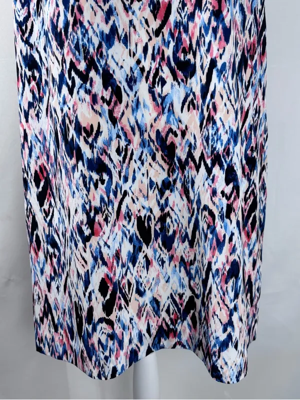 The Limited Ikat V-Neck Shift Dress Blue Pink Size Large NWT - Image 5