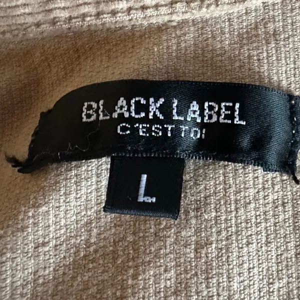 C'est Toi Black‎ Label Tan Corduroy Jacket Sz L - Image 5
