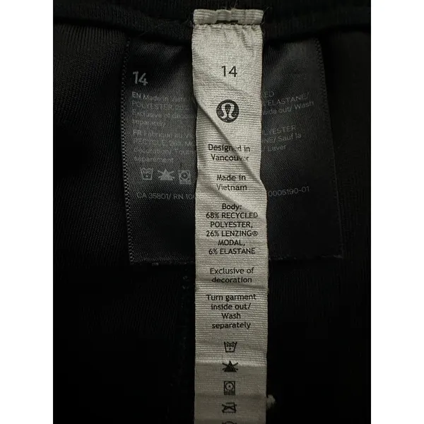 Lululemon Ribbed Softstreme Mid-Rise Wide-Leg Cropped Pant 25" Graphite Grey 14 - Image 5