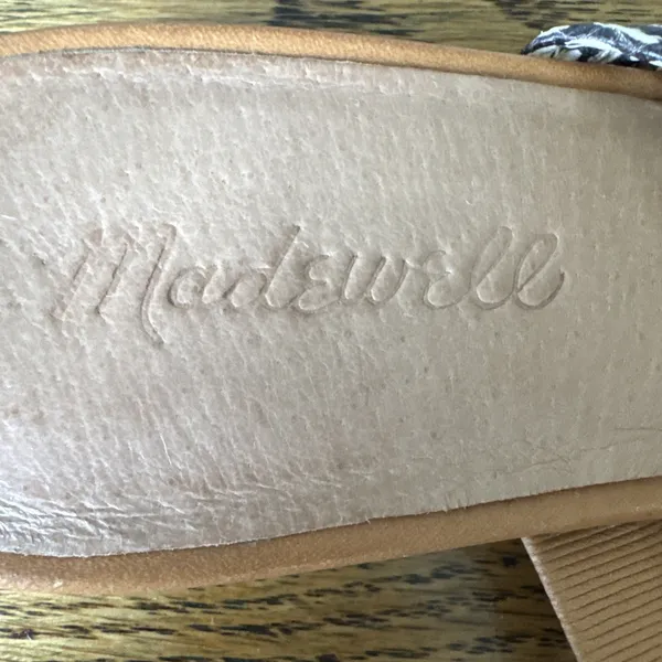 Madewell Snake Embossed Strappy Flat Slide Sandal Women’s Size 7 Casual Summer - Image 3