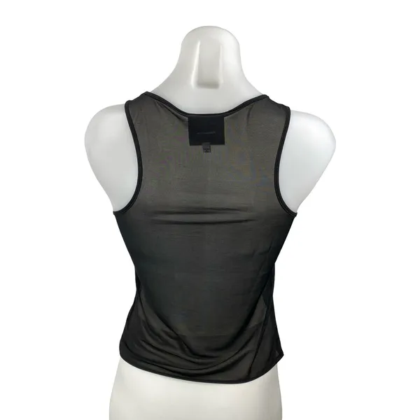 Reformation Rose Black Mesh Sheer Bustier Sleeveless Knit Cami Tank Top Size S - Image 4