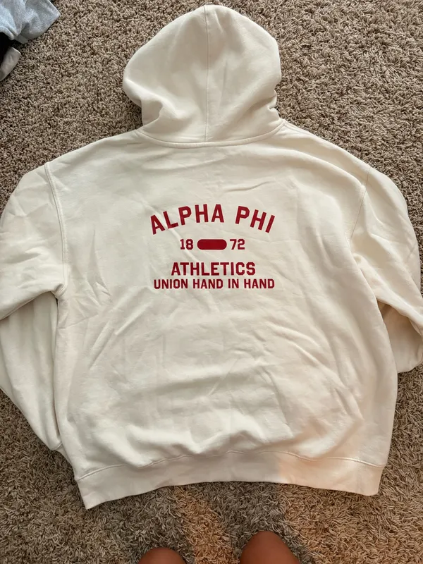 Alpha phi oversized hoodie White Size L - Image 2