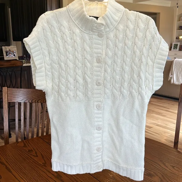 Style & Co Cream Cable Knit Oversized Sweater - Image 11
