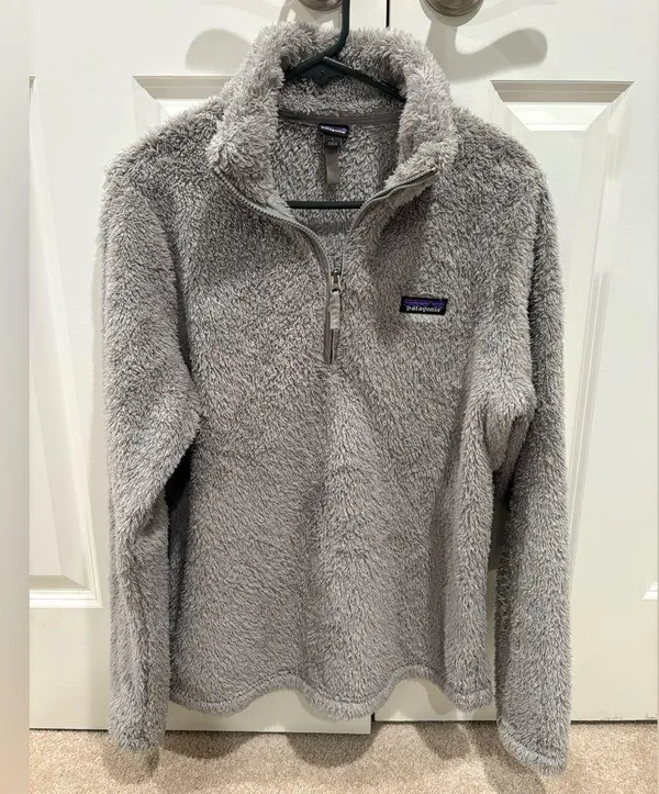 Grey Patagonia Fuzzy Zip Up Los Gatos Quarter Zip Size L - Image 2