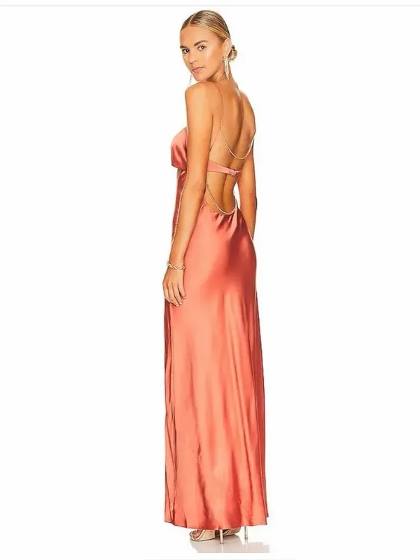 LPA Revolve Adellum Maxi Dress in Copper size XS $248 - Image 4