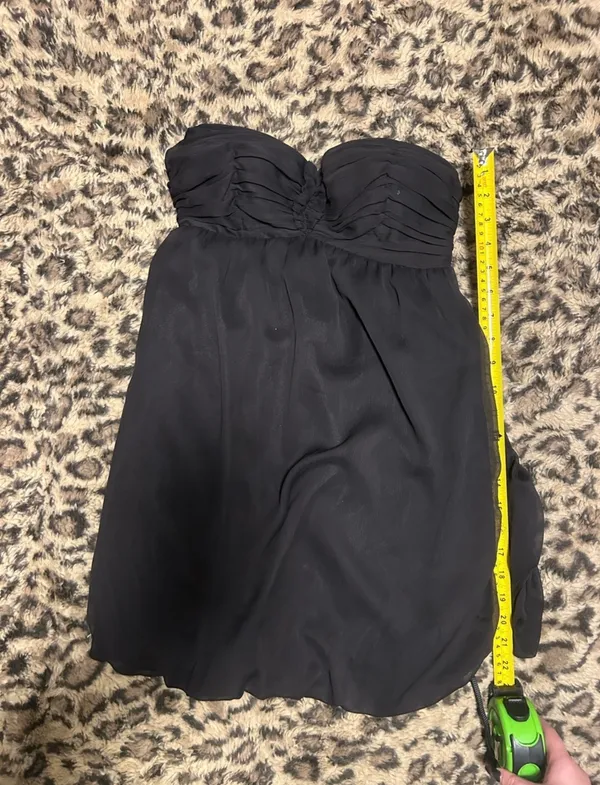 Vintage GUESS Strapless Ruched Bodice Dress - Image 7
