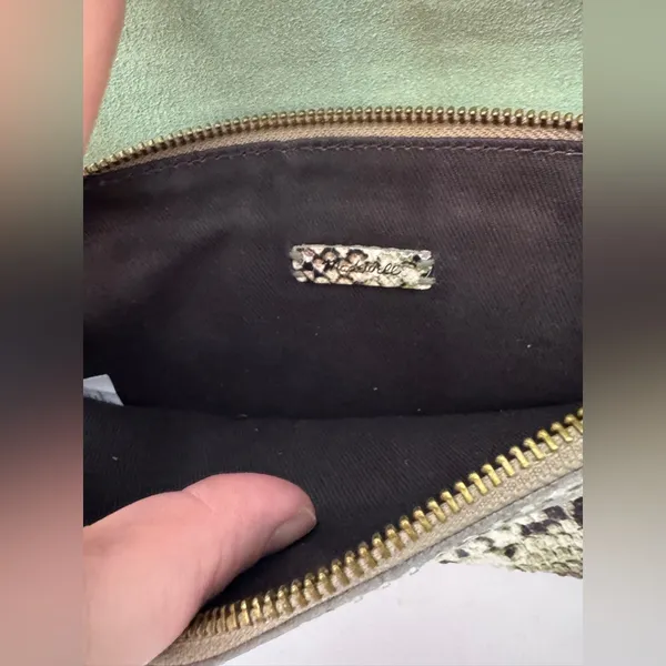 Madewell The Flap Convertible‎ Crossbody Snake Embossed Leather Bag Purse - Image 8
