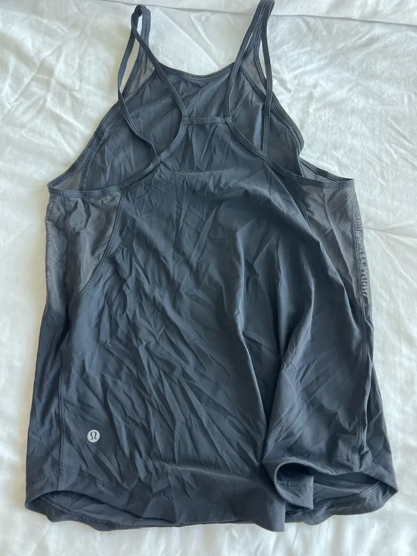 Lululemon Black Mesh-Panel Tank - Image 2