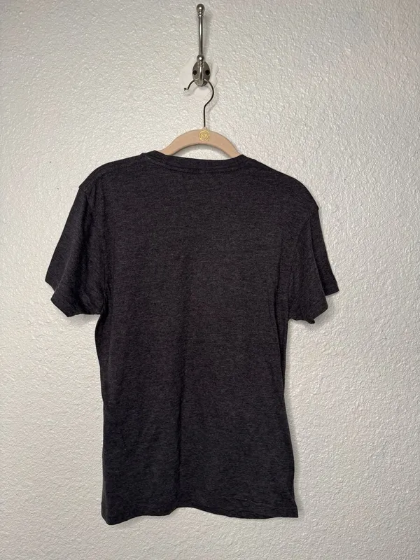 Nirvana T-Shirt Size M Dark Gray Smiley Face Graphic Rock Grunge - Image 2