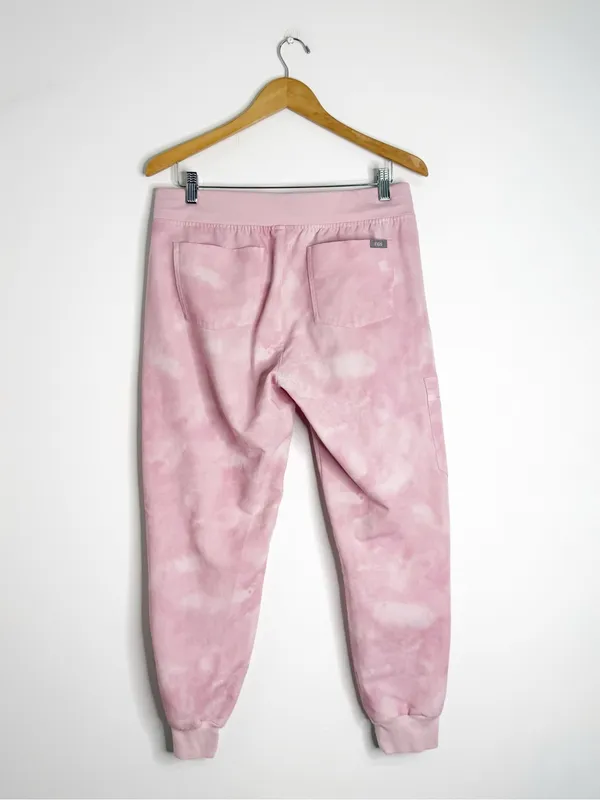 FIGS Zamora Jogger Scrub Pants Medium Petite Pink Marble Tie Dye - Image 2