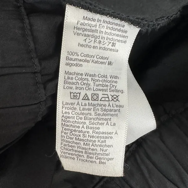 Madewell Pull-On Barrel-Leg Utility Pants in Poplin Cotton Black Wide Leg M NWT - Image 9