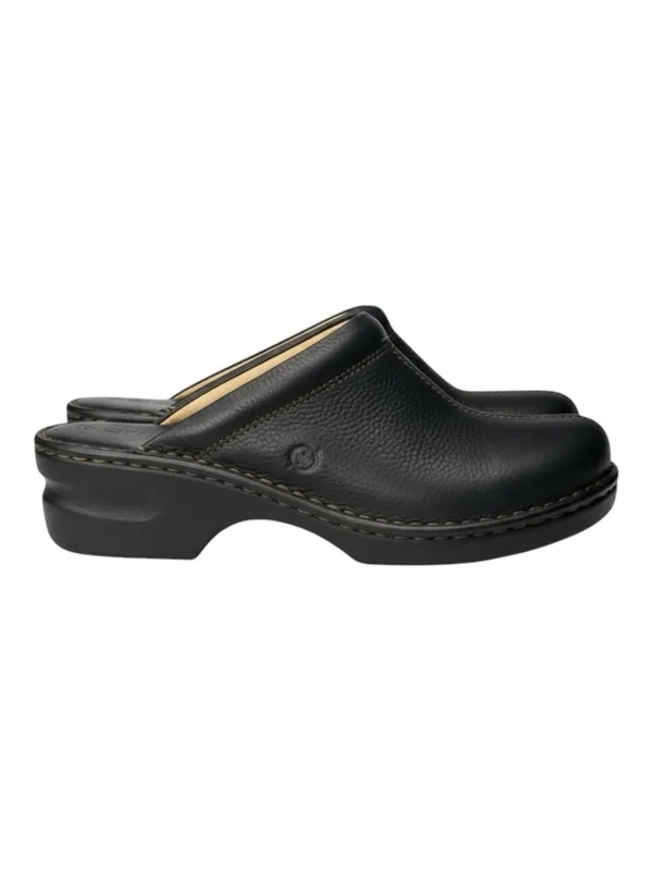 Born ★ Mount II Leather Open Back Comfort Clogs ★ Black Leather ★ 10M ★ Worn 1X - Image 3