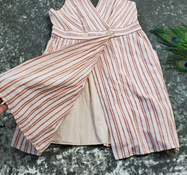 Striped Wrap Dress TRF Collection - Image 2