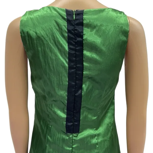 Sugarlips Emerald Green Black Sleeveless Bubble Hem Zip Back Lined Dress Size S - Image 9