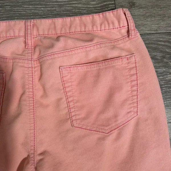 Y2K GAP Long and Lean Stretch Corduroy Pants Women Peach‎ Pink Flare Size W30 - Image 7
