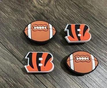 Cincinnati Bengals Football Team Charm For Crocs Shoe Charms - 4 Pieces - Image 2