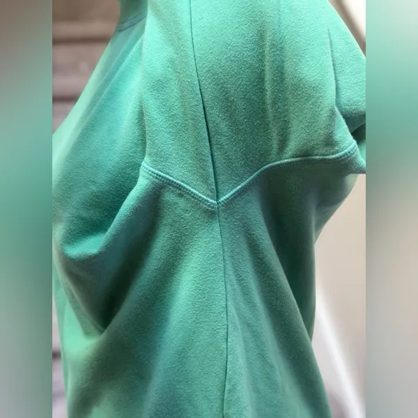 FreePeople Movement Oversized Mock Neck Back Zip Green Longline Sweatshirt Tunic - Image 8