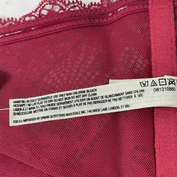 Free People Intimately Bandeau Bra Lacey Looks Burgundy Small Strapless New Red - Image 7