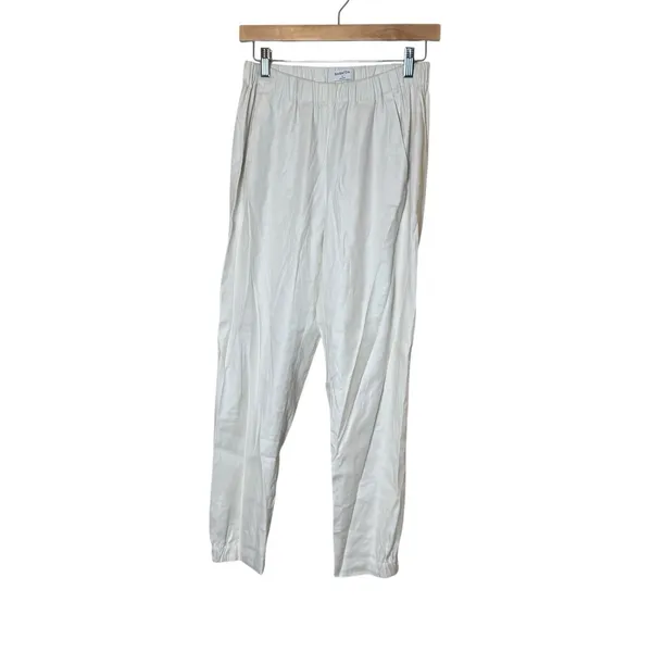 Babaton Dexter Linen‎ Blend Trouser Ankle Pants Small Ivory Quiet Luxury Neutral - Image 4