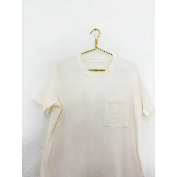 Everlane The Organic Cotton Weekend Tee Dress Size Medium Cream Lightweight - Image 5
