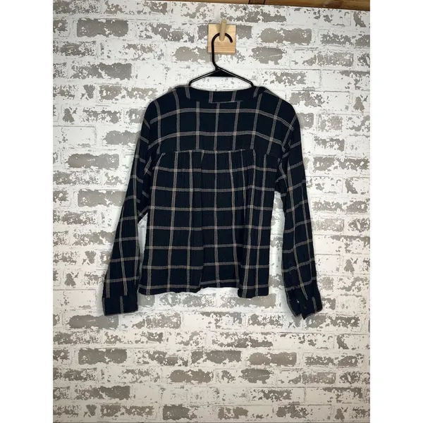 Madewell | women plaid cotton blouse - Image 4