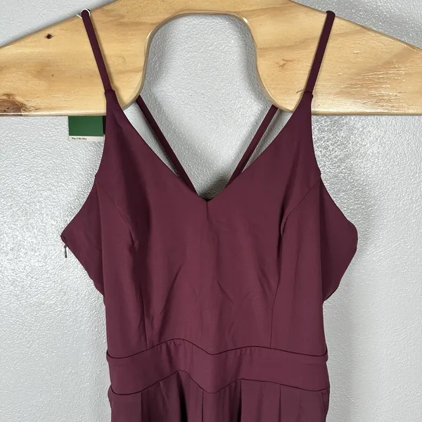 NEW Halara Breezeful Backless‎ Side Zipper Pocket Wide Leg Quick Dry Jumpsuit LT - Image 2
