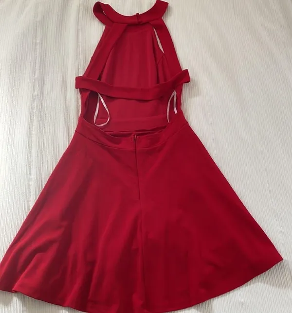 Red Lulus Halter Top Dress - Image 3