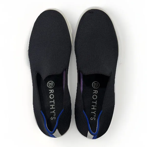 Rothys Sneakers Womens Size 7 Navy Blue Knit Slip On Shoes Loafers Original - Image 2