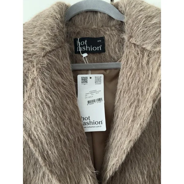 Women Faux Fur Jacket Soft Warm Plush Coat Outerwear Elegant Chic - Image 9