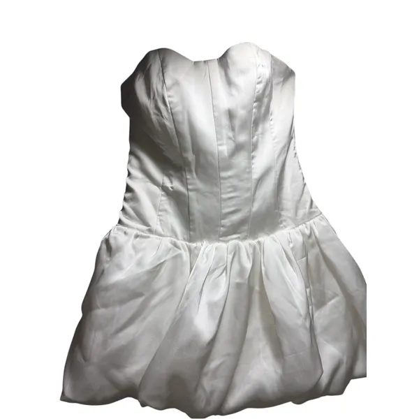 EVNL Bubble Hem Corset Laced Back Skort Mini Dress S 4 6 EUC - Image 2