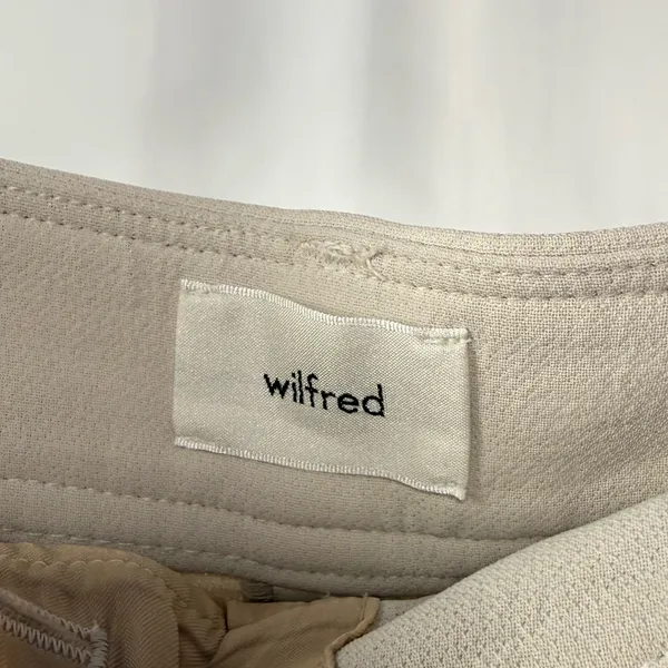 Aritzia Wilfred Cargo Drawstring Hem Trouser Pants in Cream Size‎ 4 - Image 3