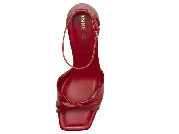 NWT Anne Klein Jessie Ankle Strap Two Piece Dress Sandals JESS04F9 Red 8.5M - Image 2